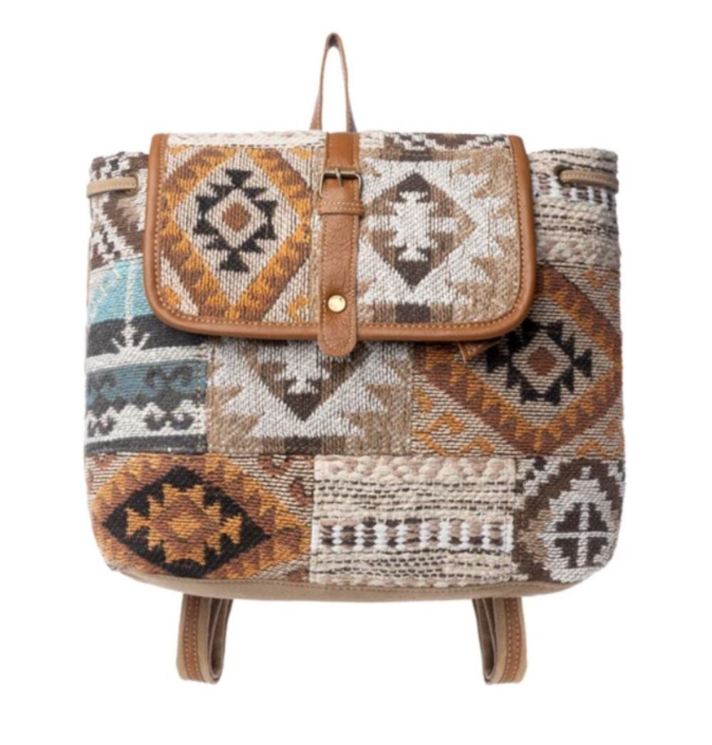 NWT Women's Western Patchwork Boho Bucket Backpack Sonoran Sands Bag